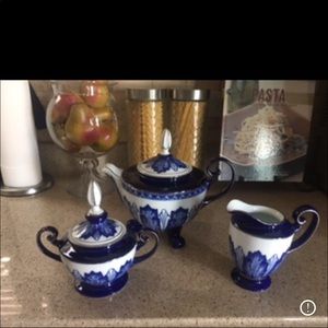 Bombay Blue and White Tea Set!